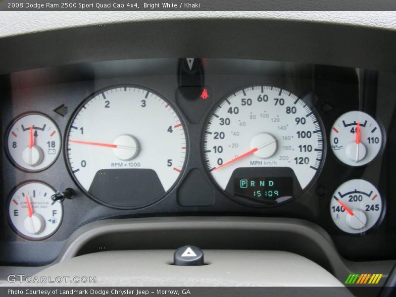 Bright White / Khaki 2008 Dodge Ram 2500 Sport Quad Cab 4x4