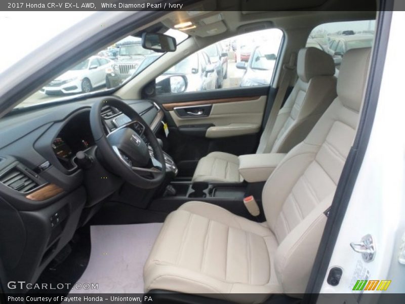 White Diamond Pearl / Ivory 2017 Honda CR-V EX-L AWD