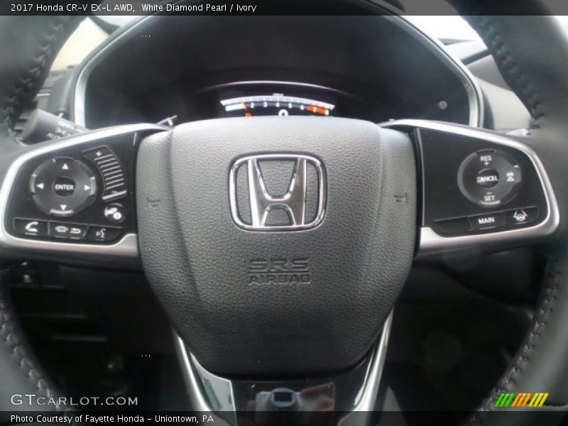 White Diamond Pearl / Ivory 2017 Honda CR-V EX-L AWD