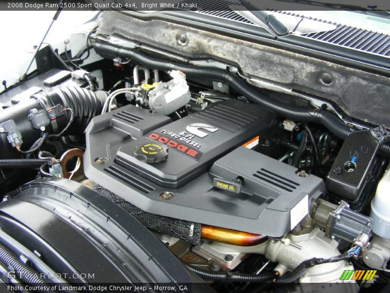 Bright White / Khaki 2008 Dodge Ram 2500 Sport Quad Cab 4x4