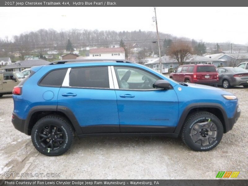 Hydro Blue Pearl / Black 2017 Jeep Cherokee Trailhawk 4x4