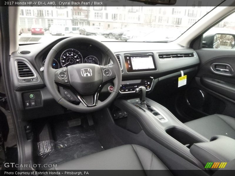 Crystal Black Pearl / Black 2017 Honda HR-V EX-L AWD
