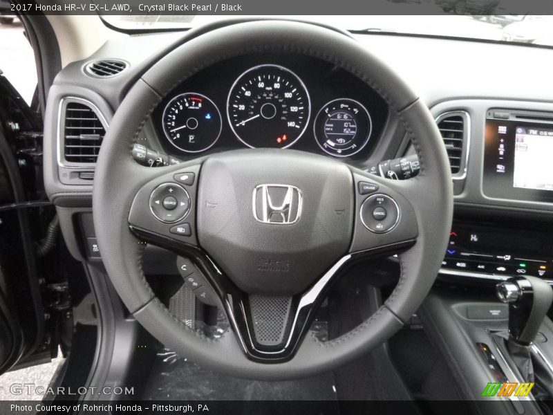 Crystal Black Pearl / Black 2017 Honda HR-V EX-L AWD