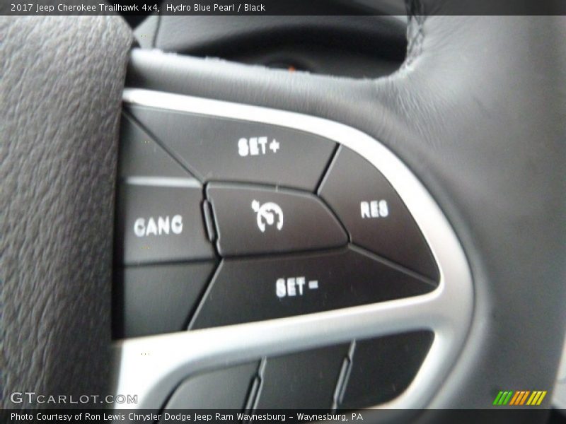 Hydro Blue Pearl / Black 2017 Jeep Cherokee Trailhawk 4x4