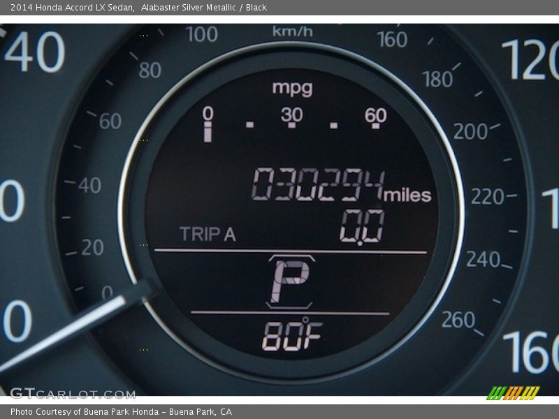 Alabaster Silver Metallic / Black 2014 Honda Accord LX Sedan