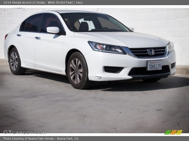 White Orchid Pearl / Ivory 2014 Honda Accord LX Sedan