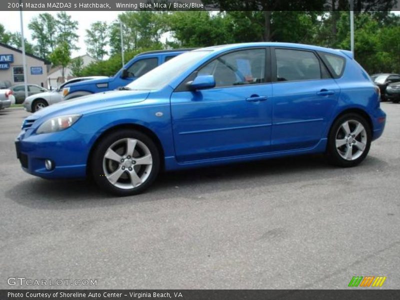 Winning Blue Mica / Black/Blue 2004 Mazda MAZDA3 s Hatchback