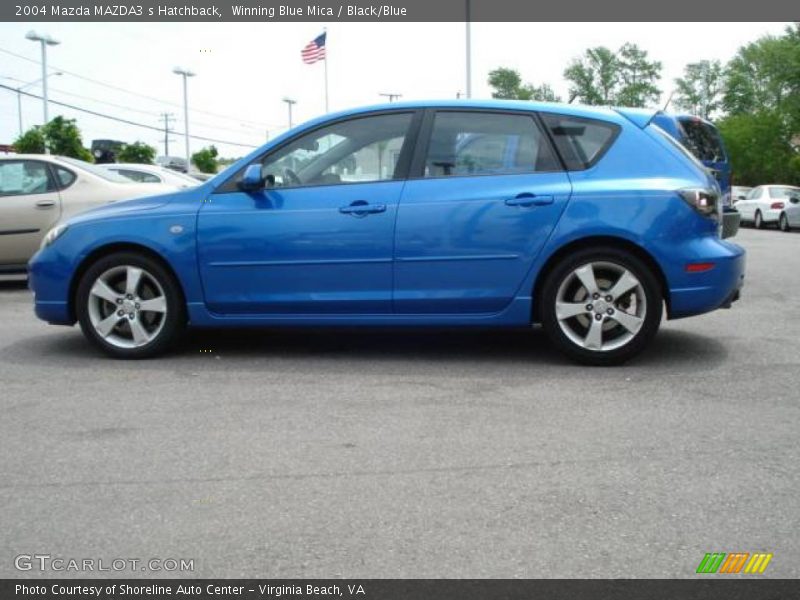 Winning Blue Mica / Black/Blue 2004 Mazda MAZDA3 s Hatchback