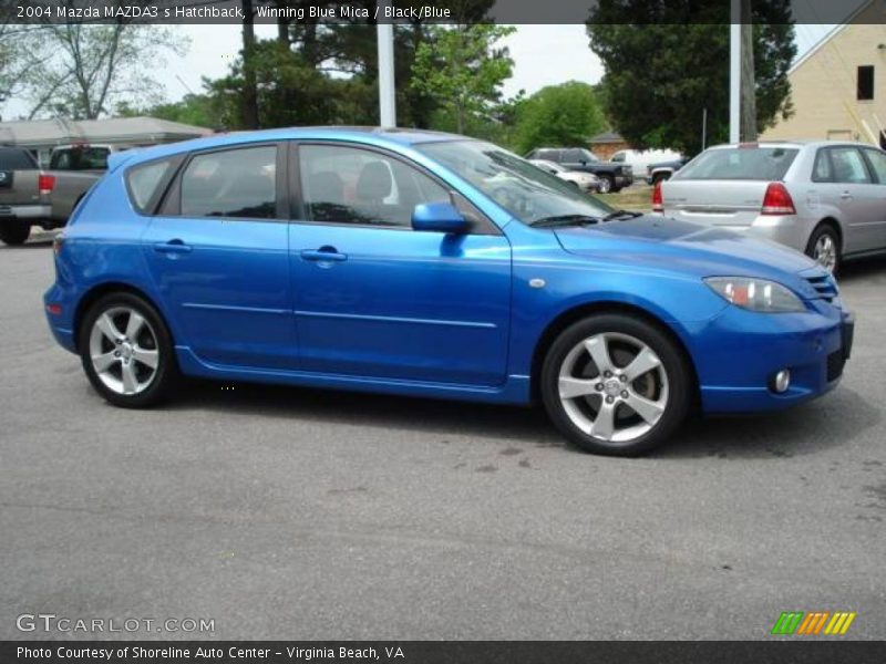 Winning Blue Mica / Black/Blue 2004 Mazda MAZDA3 s Hatchback