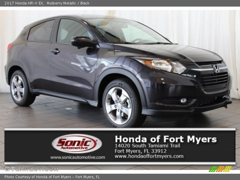 Mulberry Metallic / Black 2017 Honda HR-V EX