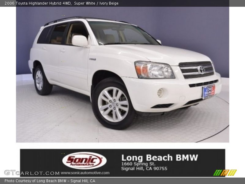 Super White / Ivory Beige 2006 Toyota Highlander Hybrid 4WD