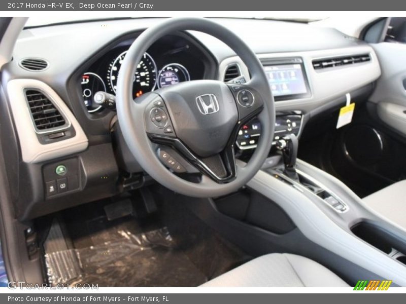 Deep Ocean Pearl / Gray 2017 Honda HR-V EX