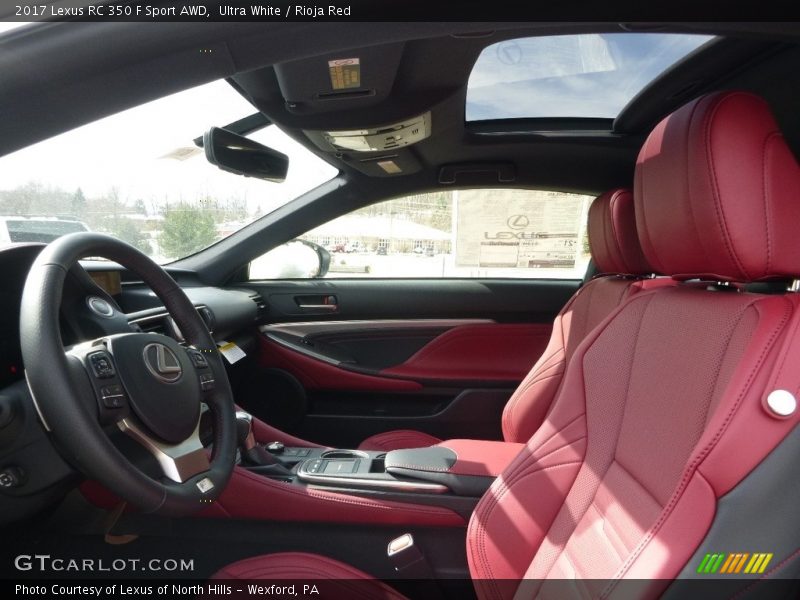 Ultra White / Rioja Red 2017 Lexus RC 350 F Sport AWD