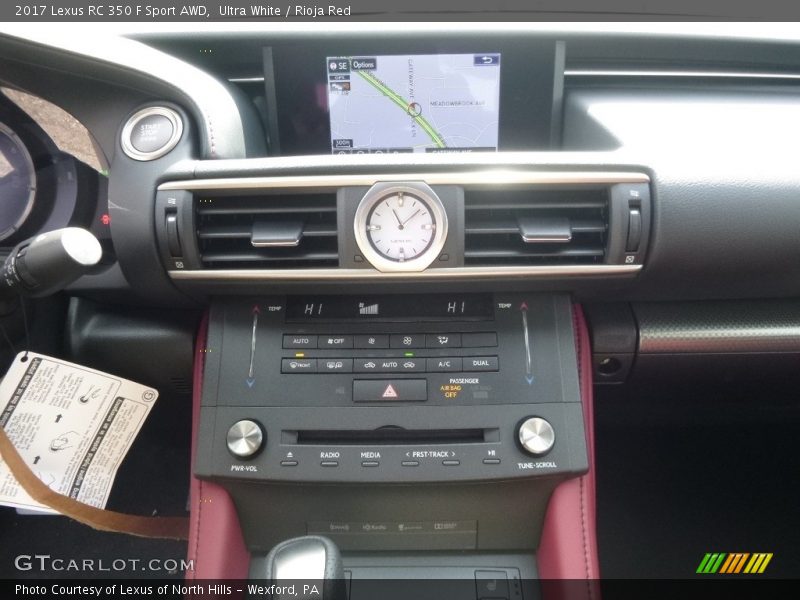 Controls of 2017 RC 350 F Sport AWD