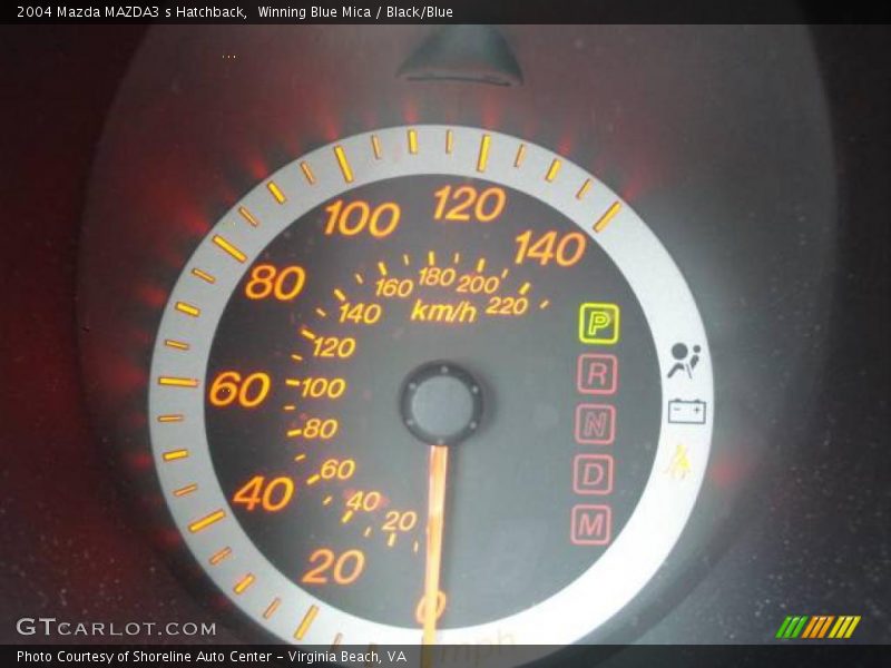 Winning Blue Mica / Black/Blue 2004 Mazda MAZDA3 s Hatchback