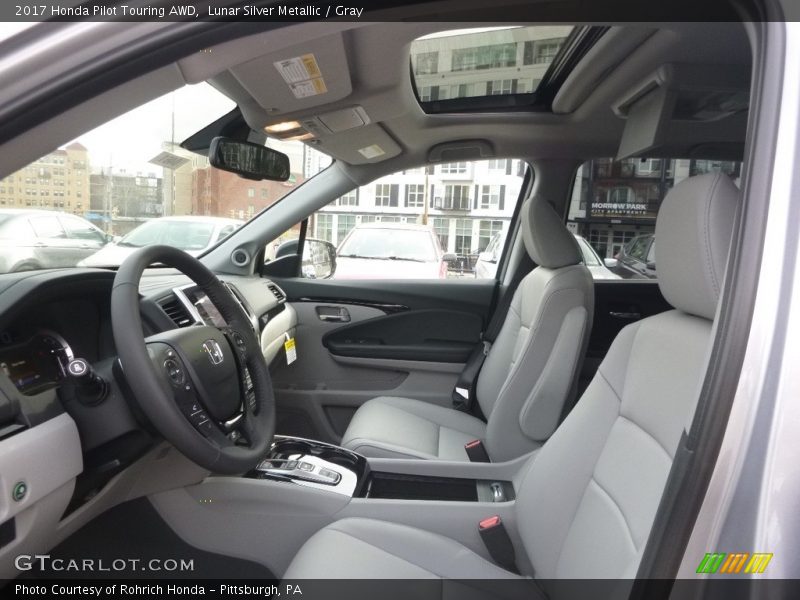 Lunar Silver Metallic / Gray 2017 Honda Pilot Touring AWD