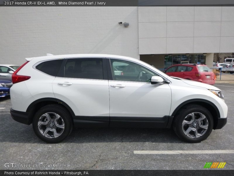 White Diamond Pearl / Ivory 2017 Honda CR-V EX-L AWD