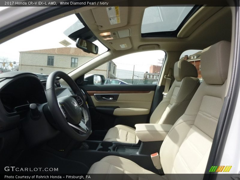 White Diamond Pearl / Ivory 2017 Honda CR-V EX-L AWD