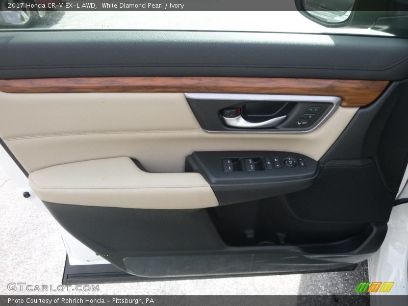 White Diamond Pearl / Ivory 2017 Honda CR-V EX-L AWD