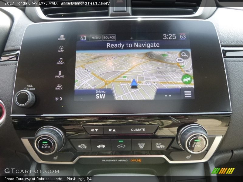 White Diamond Pearl / Ivory 2017 Honda CR-V EX-L AWD