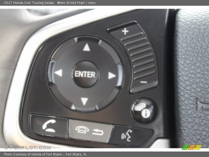 White Orchid Pearl / Ivory 2017 Honda Civic Touring Sedan