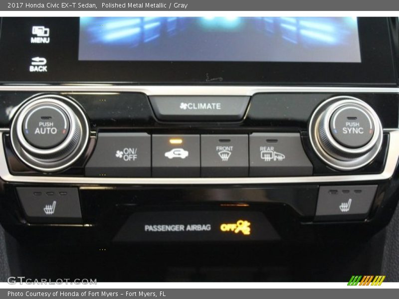 Polished Metal Metallic / Gray 2017 Honda Civic EX-T Sedan