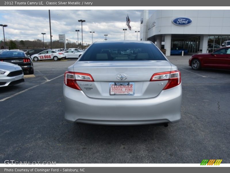 Classic Silver Metallic / Ivory 2012 Toyota Camry LE