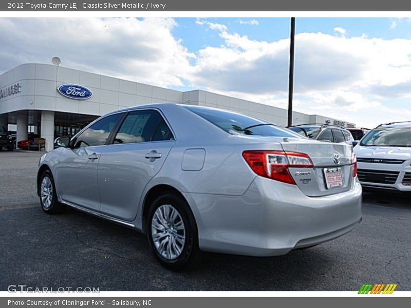 Classic Silver Metallic / Ivory 2012 Toyota Camry LE