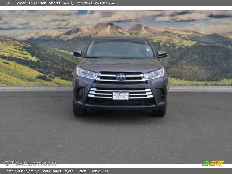 Predawn Gray Mica / Ash 2017 Toyota Highlander Hybrid LE AWD