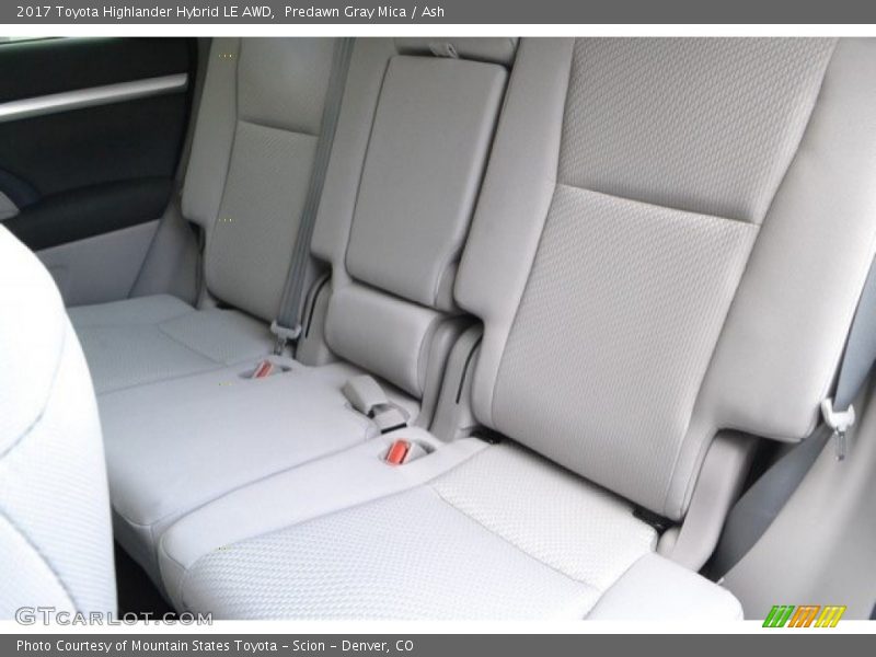 Rear Seat of 2017 Highlander Hybrid LE AWD