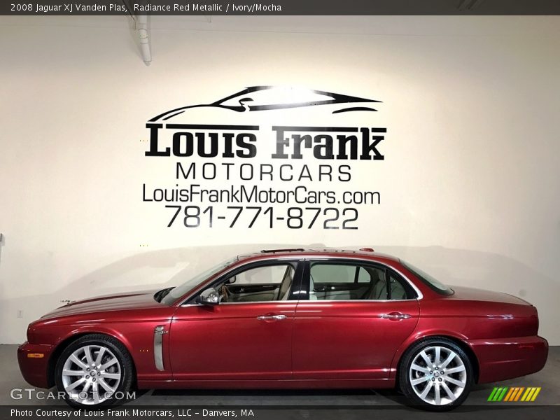 Radiance Red Metallic / Ivory/Mocha 2008 Jaguar XJ Vanden Plas