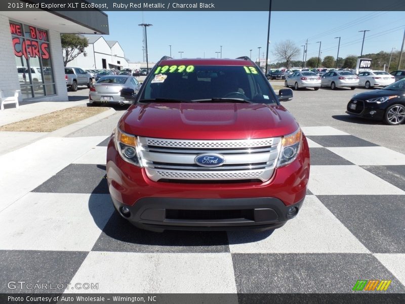 Ruby Red Metallic / Charcoal Black 2013 Ford Explorer XLT EcoBoost