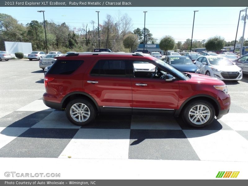 Ruby Red Metallic / Charcoal Black 2013 Ford Explorer XLT EcoBoost