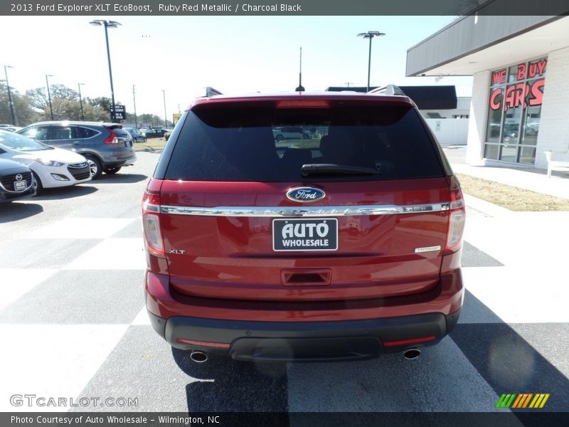 Ruby Red Metallic / Charcoal Black 2013 Ford Explorer XLT EcoBoost