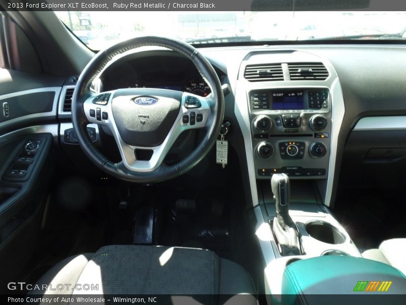 Ruby Red Metallic / Charcoal Black 2013 Ford Explorer XLT EcoBoost