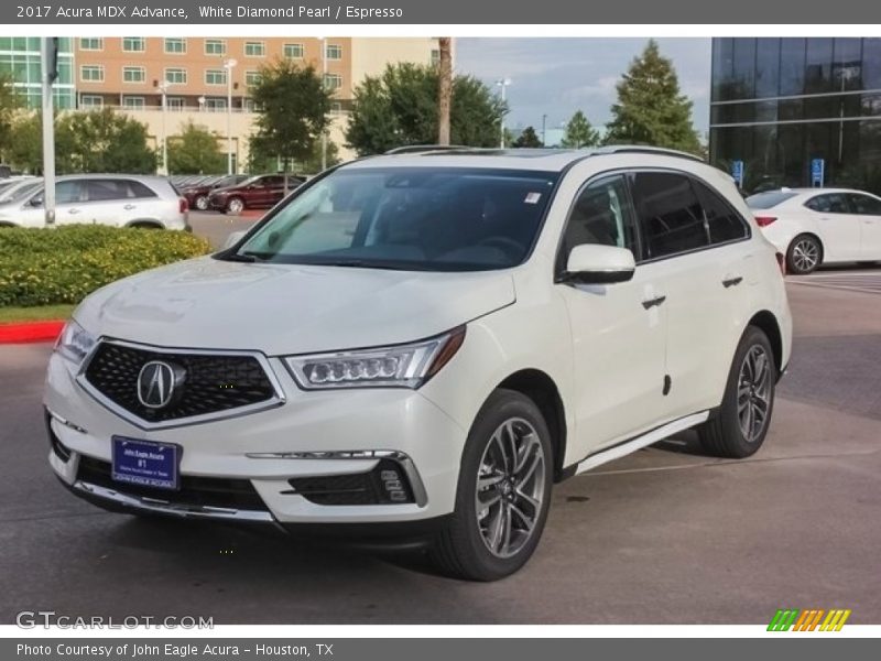 White Diamond Pearl / Espresso 2017 Acura MDX Advance