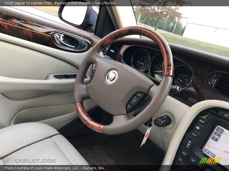 Radiance Red Metallic / Ivory/Mocha 2008 Jaguar XJ Vanden Plas