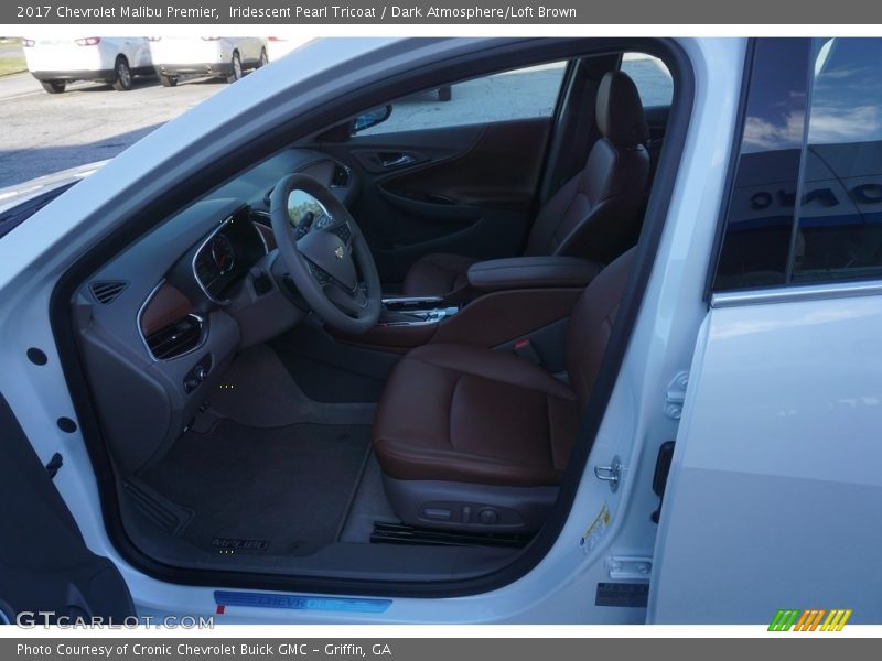 Iridescent Pearl Tricoat / Dark Atmosphere/Loft Brown 2017 Chevrolet Malibu Premier