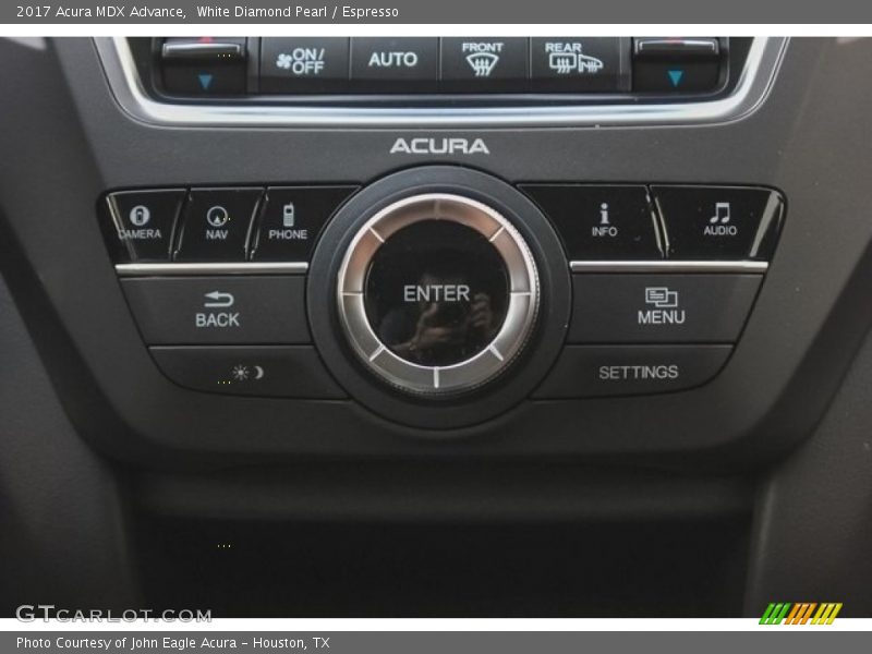 White Diamond Pearl / Espresso 2017 Acura MDX Advance