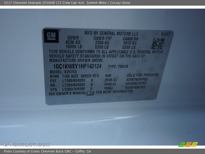 Summit White / Cocoa/­Dune 2017 Chevrolet Silverado 2500HD LTZ Crew Cab 4x4
