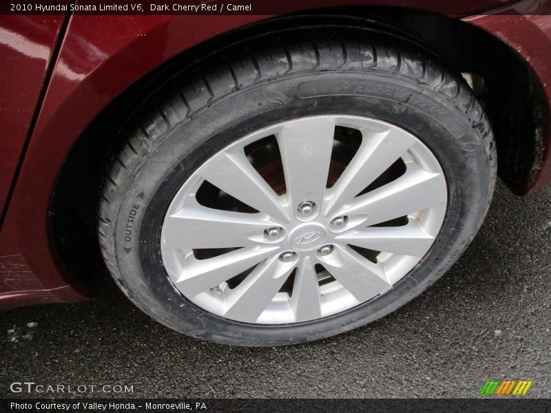 Dark Cherry Red / Camel 2010 Hyundai Sonata Limited V6