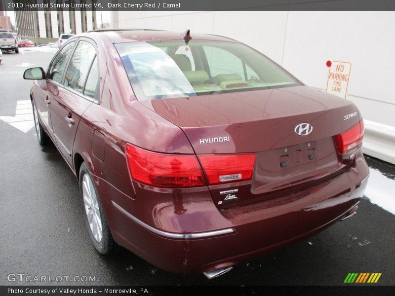 Dark Cherry Red / Camel 2010 Hyundai Sonata Limited V6