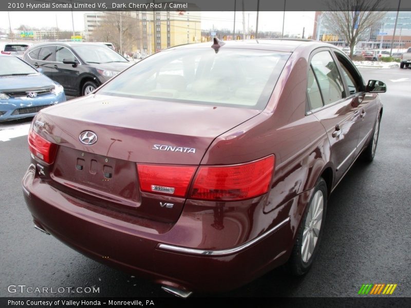 Dark Cherry Red / Camel 2010 Hyundai Sonata Limited V6