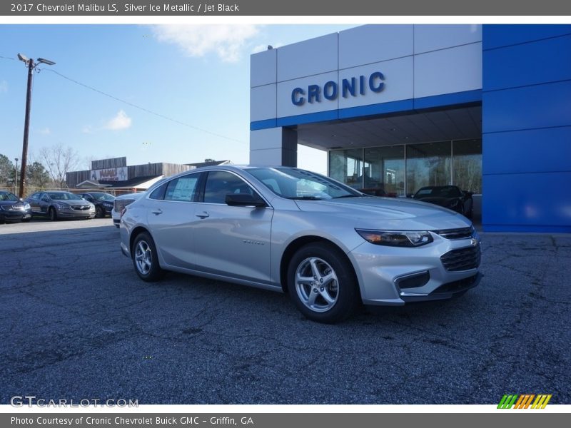 Silver Ice Metallic / Jet Black 2017 Chevrolet Malibu LS