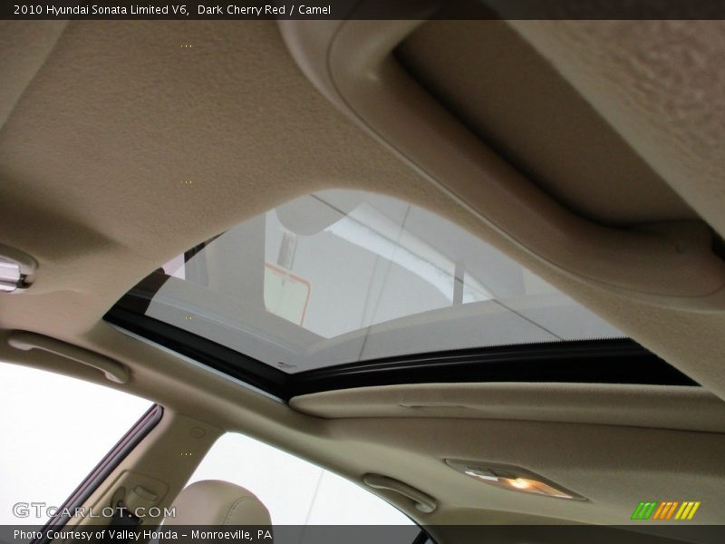 Dark Cherry Red / Camel 2010 Hyundai Sonata Limited V6