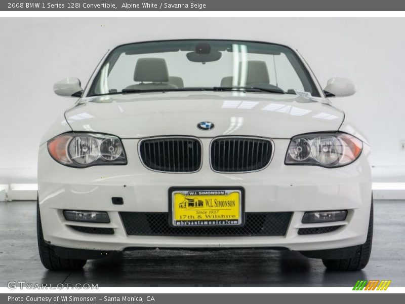 Alpine White / Savanna Beige 2008 BMW 1 Series 128i Convertible