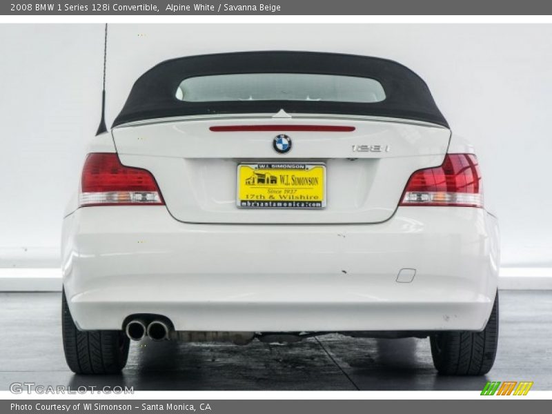 Alpine White / Savanna Beige 2008 BMW 1 Series 128i Convertible