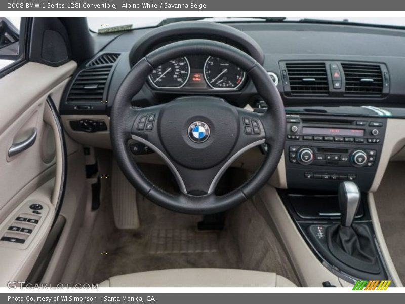 Alpine White / Savanna Beige 2008 BMW 1 Series 128i Convertible