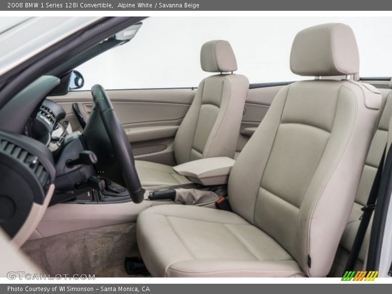 Alpine White / Savanna Beige 2008 BMW 1 Series 128i Convertible