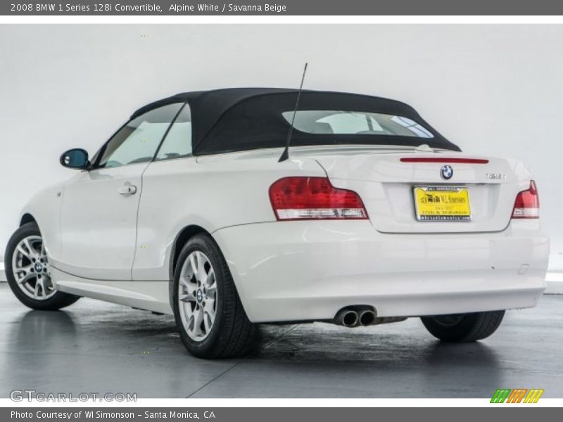 Alpine White / Savanna Beige 2008 BMW 1 Series 128i Convertible